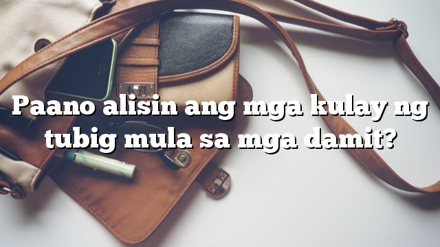 Paano alisin ang mga kulay ng tubig mula sa mga damit?