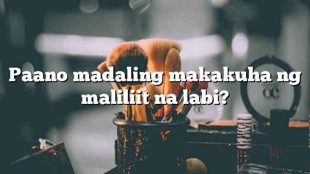 Paano madaling makakuha ng maliliit na labi?