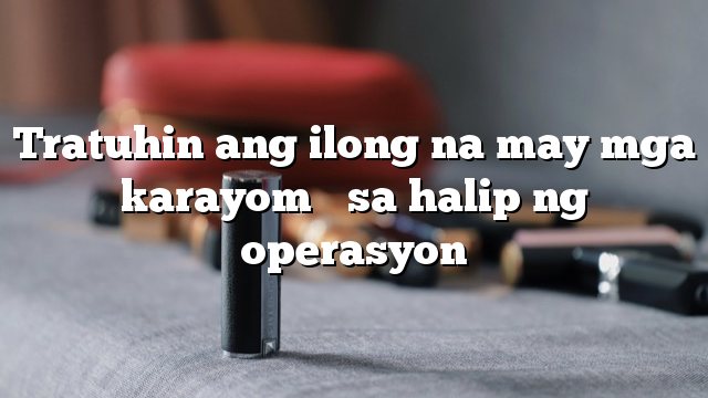 Tratuhin ang ilong na may mga karayom ​​sa halip ng operasyon