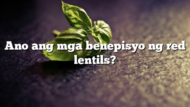 Ano ang mga benepisyo ng red lentils?