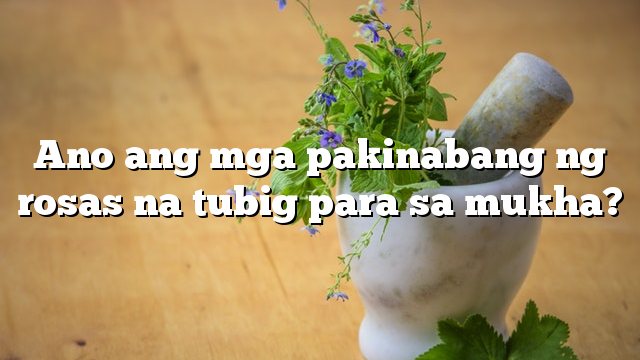 Ano ang mga pakinabang ng rosas na tubig para sa mukha?
