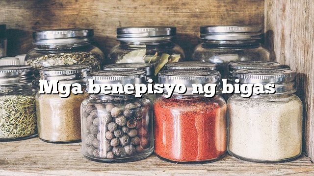 Mga benepisyo ng bigas