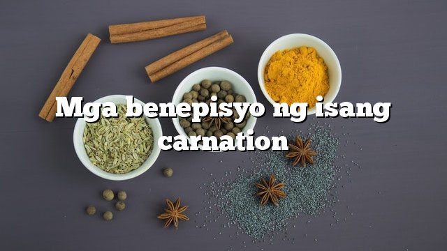 Mga benepisyo ng isang carnation