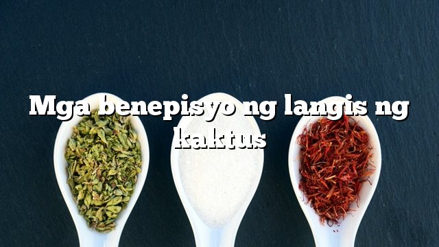 Mga benepisyo ng langis ng kaktus