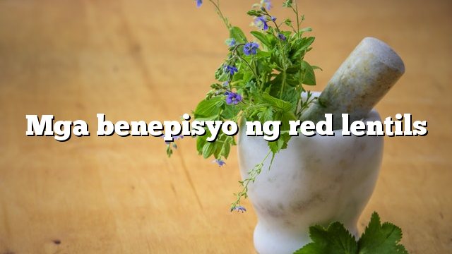 Mga benepisyo ng red lentils