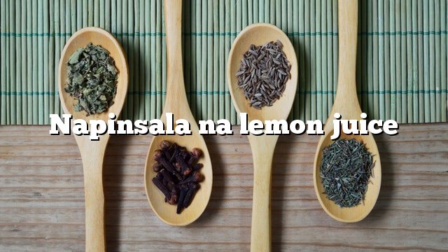 Napinsala na lemon juice