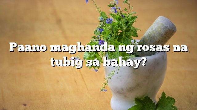 Paano maghanda ng rosas na tubig sa bahay?